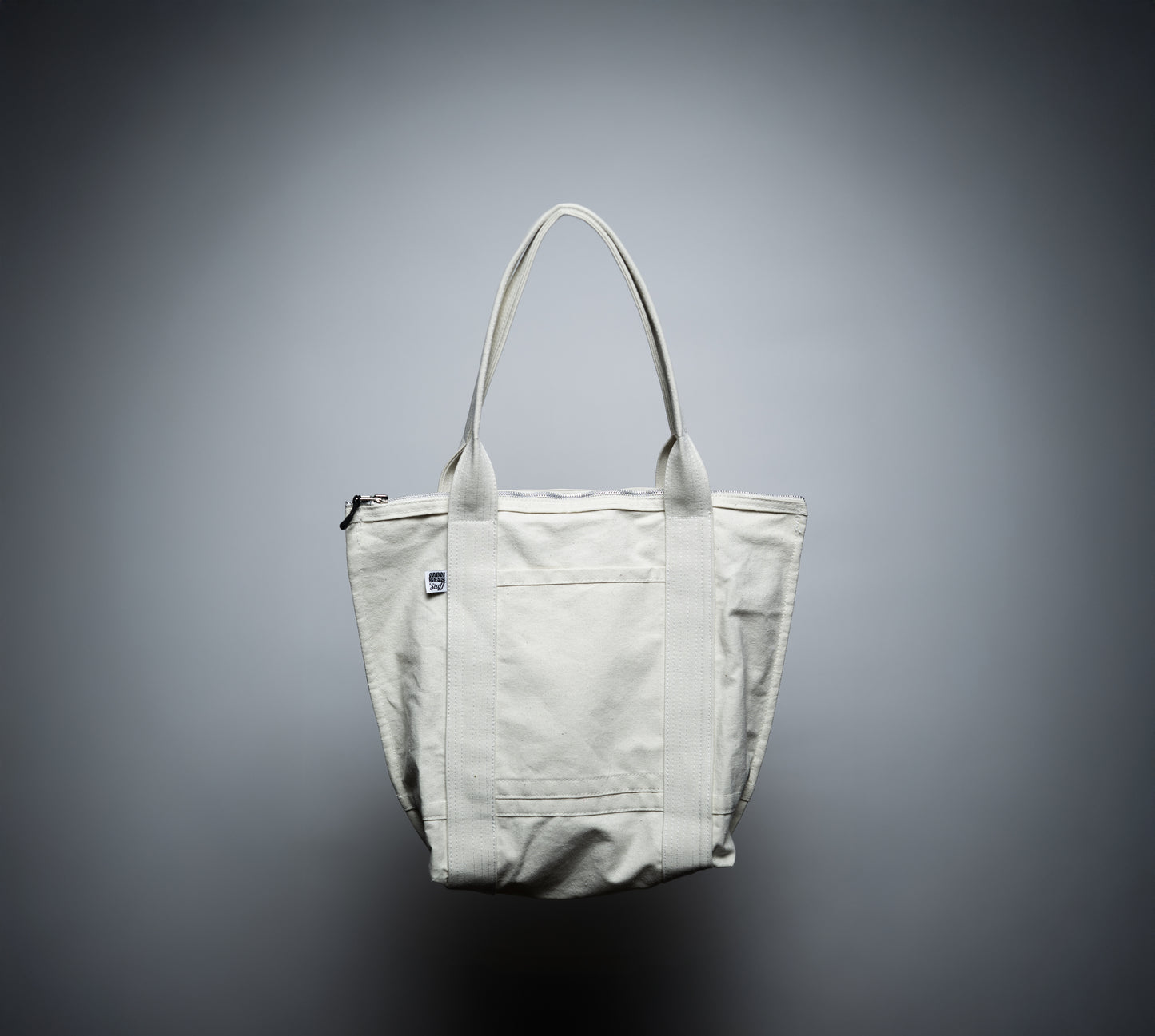 Bolso Tote Lona Cruda con Cierre