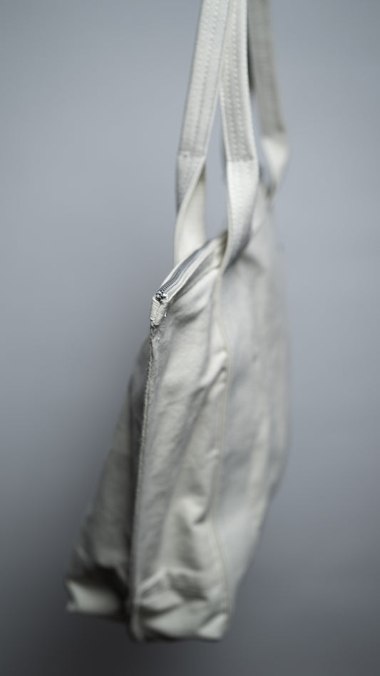 Bolso Tote Lona Cruda con Cierre