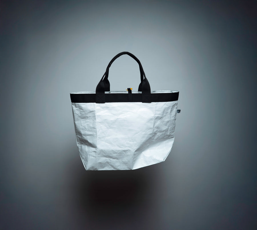 Bolso tote en tarpaulin reciclado blanco