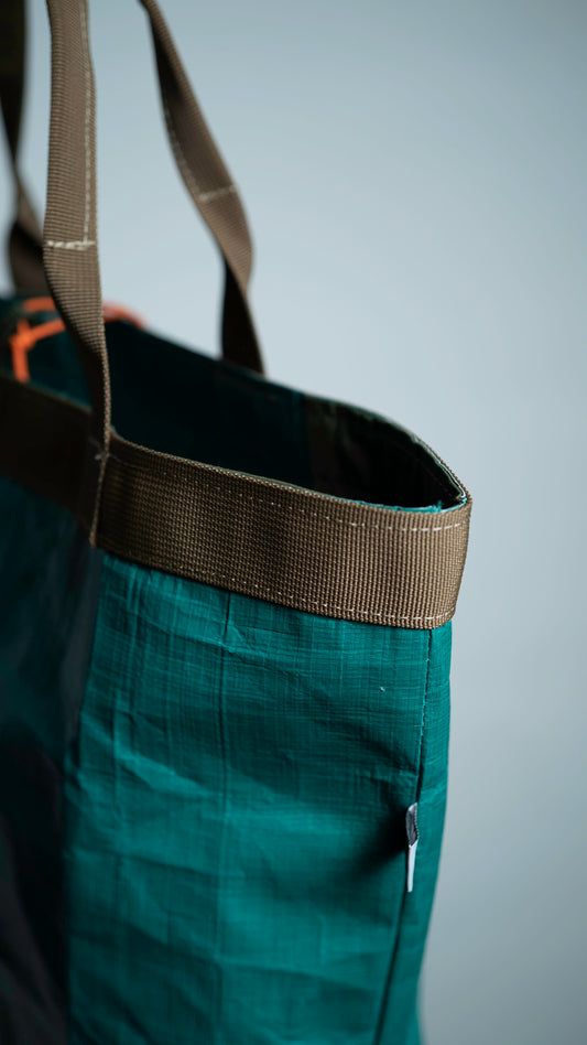 Bolso Tote Tarpaulin Verde Plegable