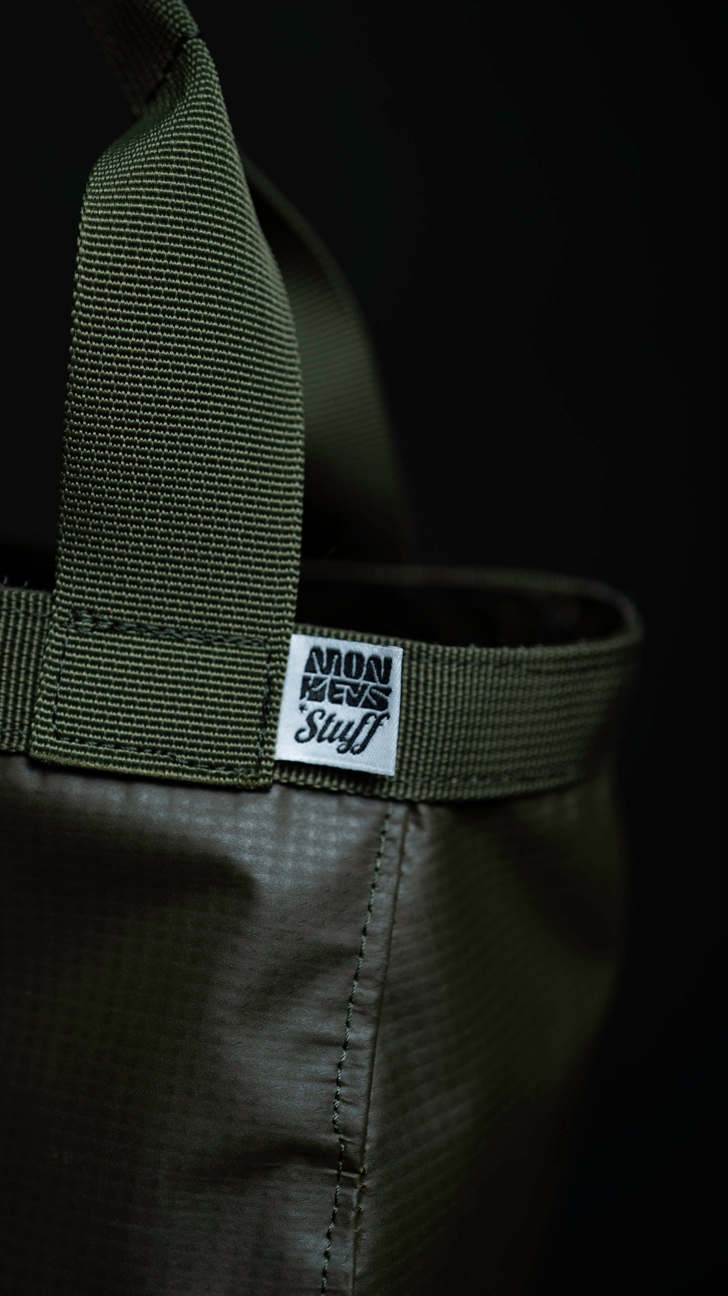 Bolso Tote Redondo Verde Oliva