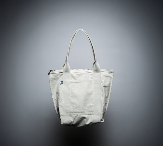 Bolso Tote Lona Cruda con Cierre