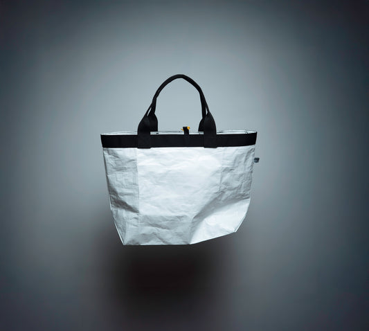 Bolso tote en tarpaulin reciclado blanco